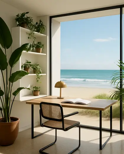 bauhaus indoor garden — study (beach)