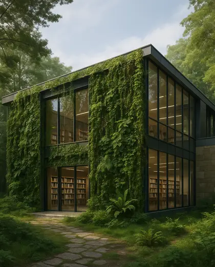 modern vertical garden — library (forest)
