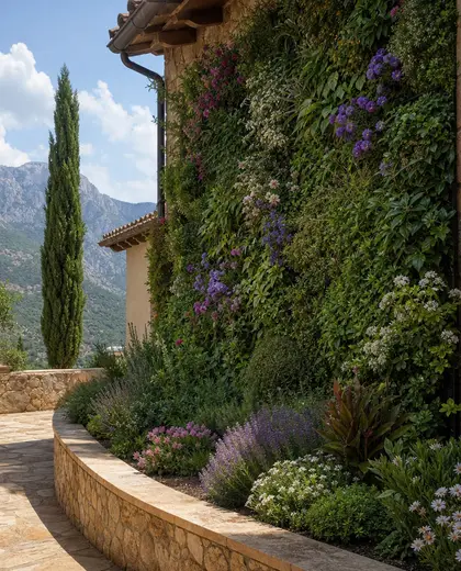 mediterranean vertical garden — flower bed (mountain)