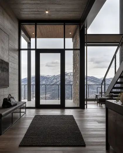 industrial penthouse — entryway (mountain)