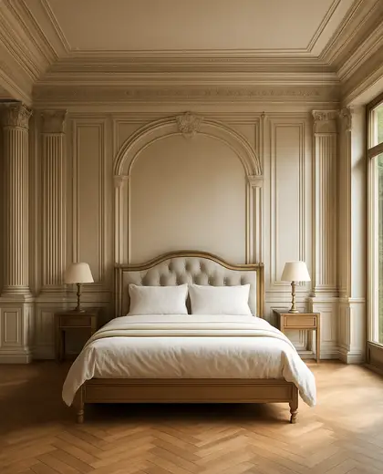 neoclassical public space — bedroom (forest)