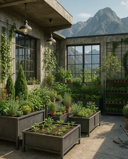 industrial rooftop garden — nursery (mountain)