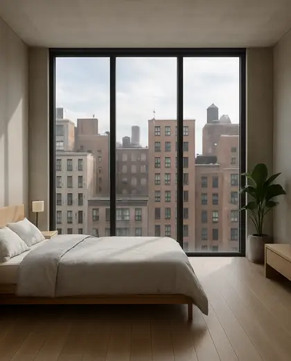 minimalist house — bedroom (urban)