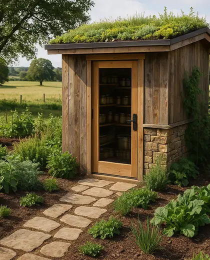 sustainable backyard — pantry (rural)