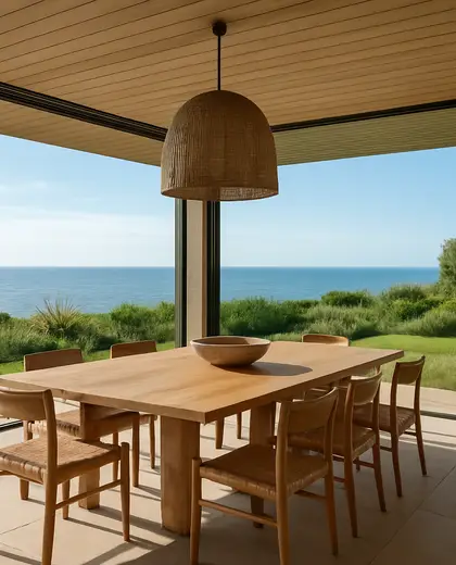 sustainable backyard — formal dining room (ocean)