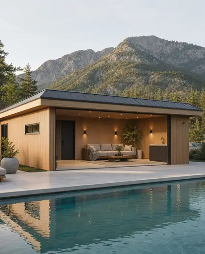 scandinavian yard — pool house (mountain)