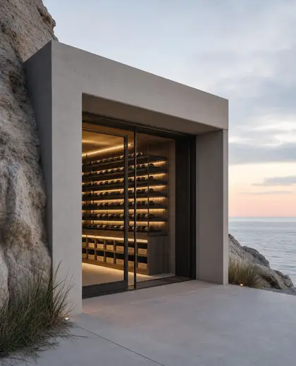 minimalist facade — wine cellar (coastal)