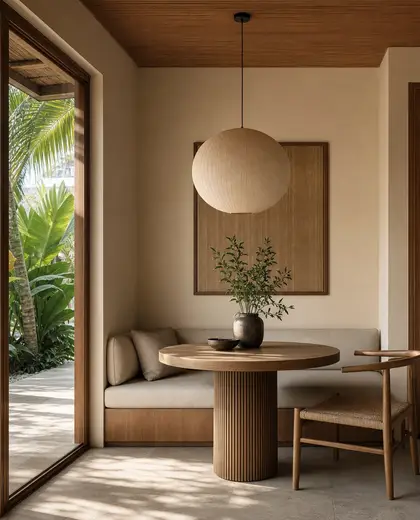 japandi building — breakfast nook (tropical)