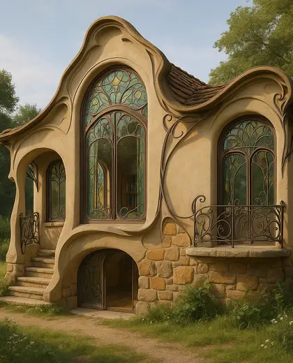 art nouveau facade — youth room (rural)