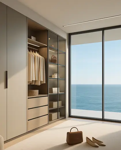 contemporary building — walk in closet (ocean)