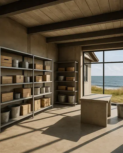 bauhaus farmhouse — storage room (ocean)