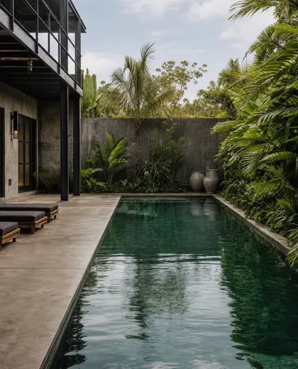 industrial backyard — pool (tropical)