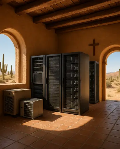 southwestern church — server room (desert)