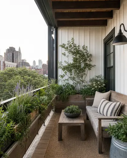 sustainable farmhouse — balcony (urban)