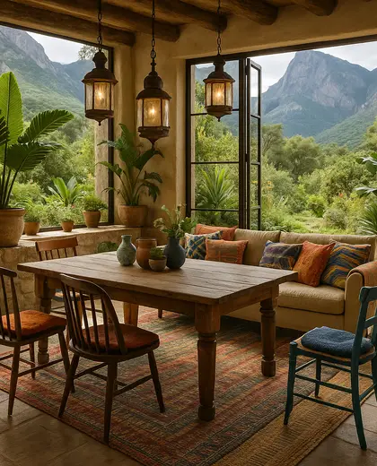eclectic garden — informal dining room (mountain)