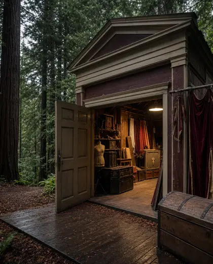 vintage theater — storage room (forest)