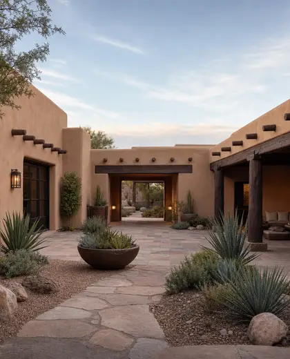 southwestern building — courtyard (space)