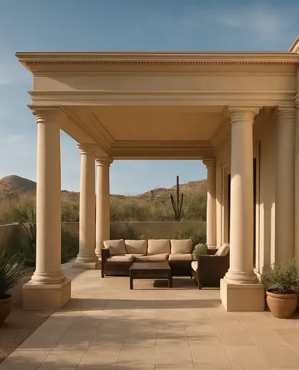 neoclassical backyard — reception (desert)