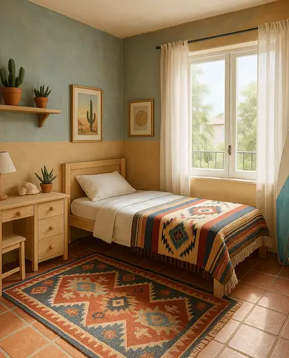southwestern apartment — youth bedroom (coastal)