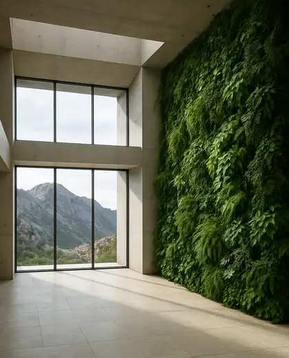 minimalist vertical garden — atrium (mountain)
