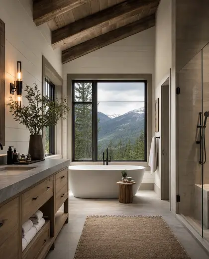 contemporary farmhouse — bathroom (mountain)