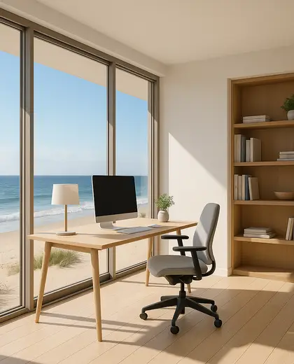 modern house — home office (beach)
