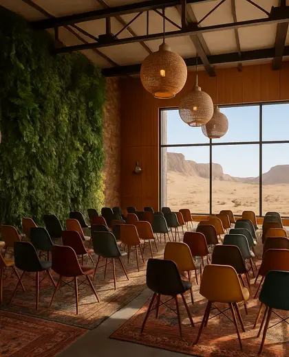 eclectic vertical garden — conference hall (desert)