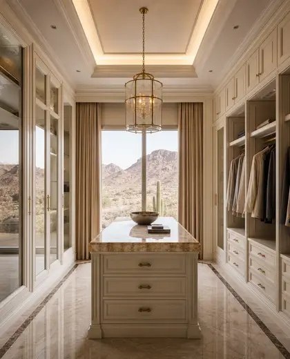 neoclassical condo — dressing room (desert)