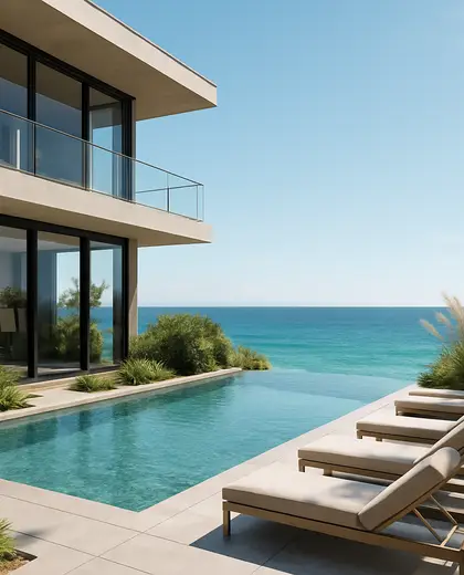 contemporary apartment — pool (ocean)