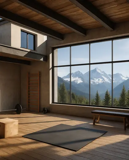 bauhaus farmhouse — training room (alpine)