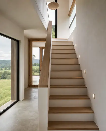 minimalist house — staircase (rural)