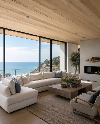 modern building — living room (coastal)