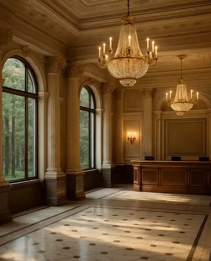 neoclassical casino — reception (forest)