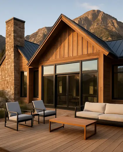modern farmhouse — deck (mountain)