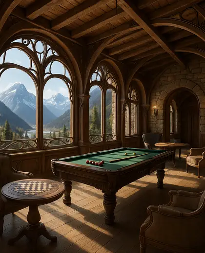 art nouveau farmhouse — game room (mountain)