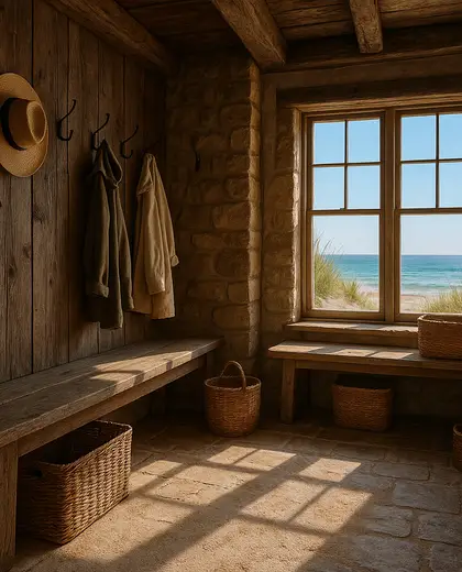 rustic apartment — mud room (ocean)