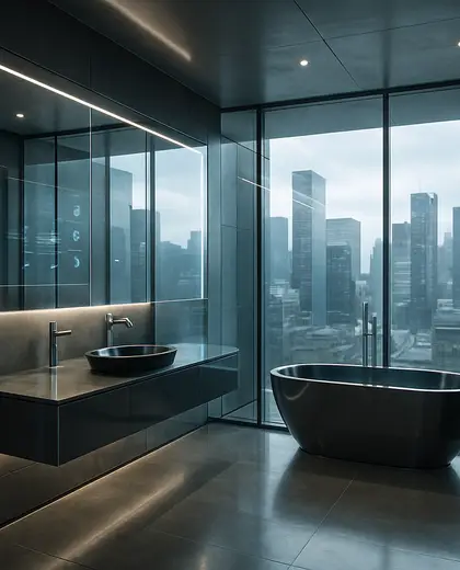 futuristic house — bathroom (urban)