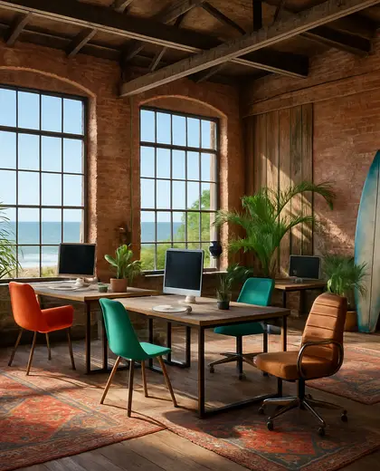 eclectic office space — warehouse (coastal)