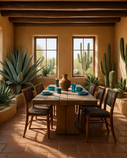 southwestern indoor garden — formal dining room (desert)