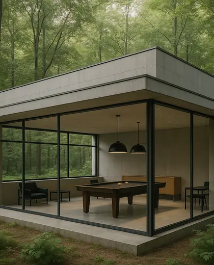 bauhaus salon — game room (forest)