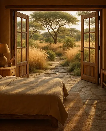 rustic garden — master bedroom (savanna)