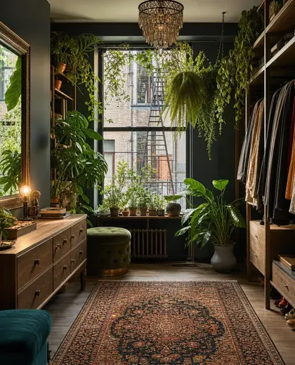eclectic garden — dressing room (urban)