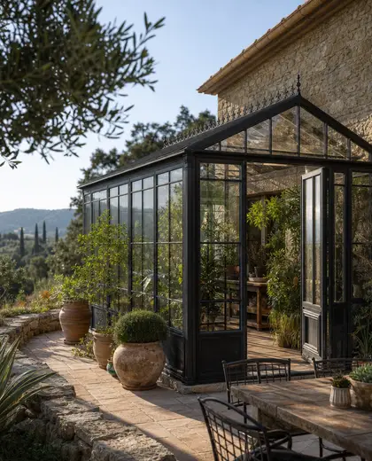 mediterranean greenhouse — patio (rural)
