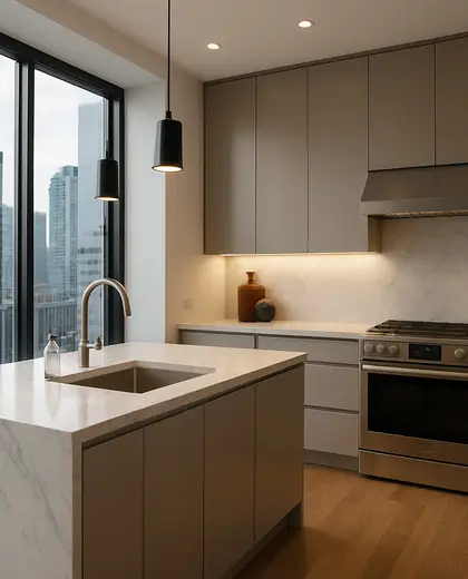 modern apartment — kitchen (urban)