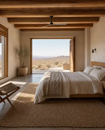 sustainable farmhouse — room (desert)