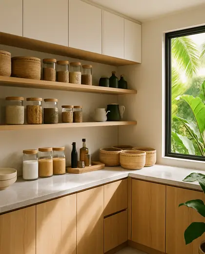 modern apartment — pantry (tropical)