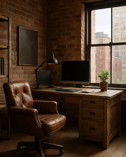 rustic house — home office (urban)