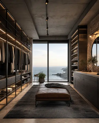 industrial penthouse — dressing room (coastal)