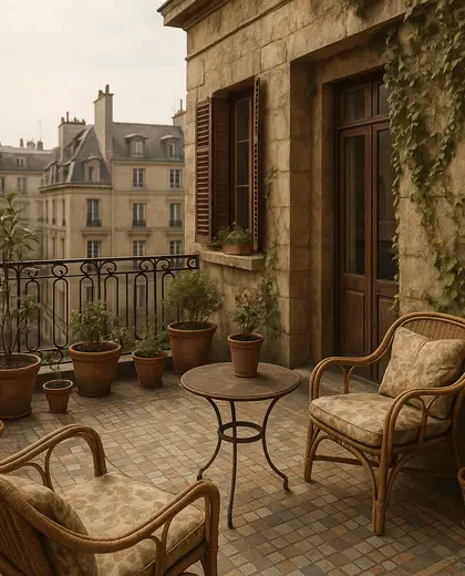 vintage apartment — terrace (urban)