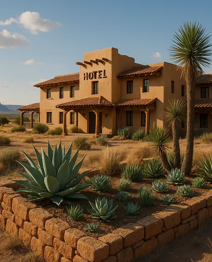 southwestern hotel — raised garden bed (rural)